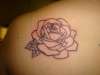 Rose outline tattoo