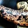 Script sleeve tattoo