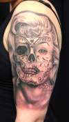 Skull Marilyn Monroe Tattoo by Doctor Ink Salem NH