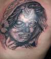 day of the dead. black and grey tattoo