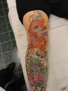 jap leg sleeve tattoo