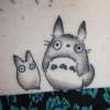 Chibi and Chu Totoro tattoo