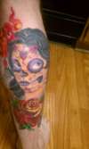 Day of the Dead Leg tattoo
