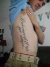 Italian right ribs tattoo