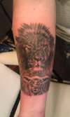 Lion and Lamb tattoo