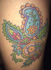 Paisley Flowers tattoo
