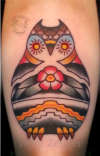 Chubby Owl tattoo