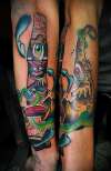 Didgeridoo and Sax tattoo