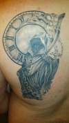 Grim Reaper w/ Clock tattoo