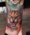 Lynx, 7 hours, part of wild cat leg sleeve :) tattoo
