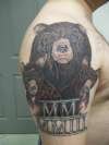Papa bear with cubs tattoo