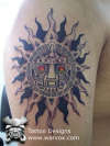 Tribal Sun Tattoo Design by WARVOX.COM