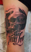 Vida Loca Skull tattoo