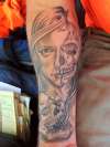 Wife portrait w skull tattoo