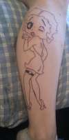 betty boop outline tattoo