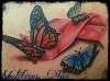 breast cancer ribbon tattoo