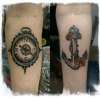 compass and anchor tattoo