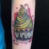 knuckel up cupcake tattoo