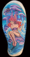 little mermaid tattoo, disney, ariel tattoo