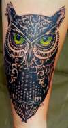 owl tattoo forearm