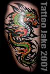 Colored  Dragon tattoo