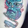 Neo-traditional Owl tattoo