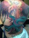Phoenix/Snake Back Piece tattoo