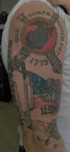USMC HALF SLEEVE tattoo