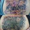 CHEST PIECE COVER UP-WRITING tattoo