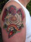 Dragon / Yorkshire Rose tattoo