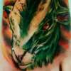 Goat tattoo by Steve'O