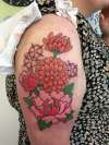Oriental flowers tattoo