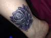 Purple rose cover up tattoo