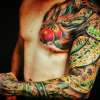 Root of all evil,  snake and apple tattoo by Steve'O