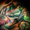 Root of all evil,  snake and apple tattoo by Steve'O