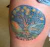 Star Night Tree tattoo