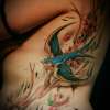 Traditional sparrow tattoo by Steve'O