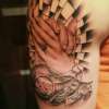 portrait of hands tattoo by Steve'O