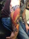 Coy fish tattoo