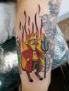 Devil Flanders tattoo