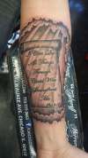 Scroll and cloud tat tattoo