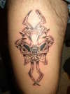 skull/tribal tattoo