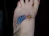 shooting star foot tattoo tattoo