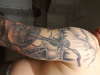 rear view 3/4 sleeve tattoo
