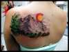 mountain scape tattoo