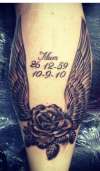 Angel rose tattoo