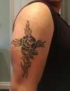 England Rugby Rose and thorns tattoo