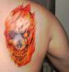 Burning Skull tattoo