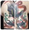 Eagle and snake tattoo