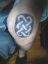 A keltic knot on my left knee tattoo